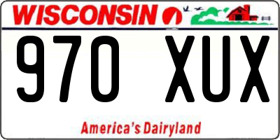 WI license plate 970XUX