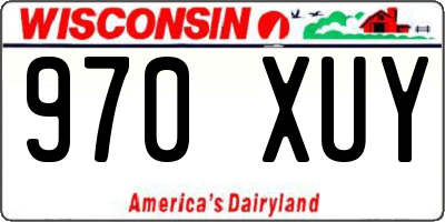 WI license plate 970XUY