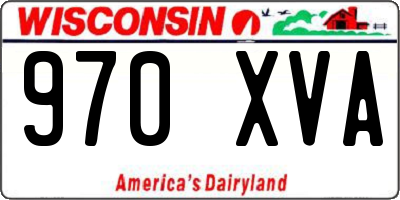 WI license plate 970XVA