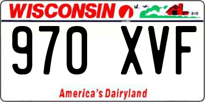 WI license plate 970XVF