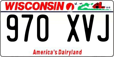 WI license plate 970XVJ