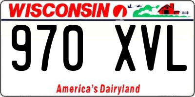 WI license plate 970XVL