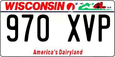 WI license plate 970XVP