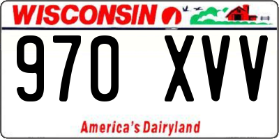 WI license plate 970XVV