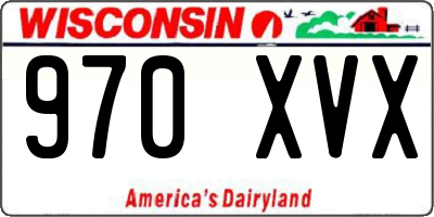 WI license plate 970XVX