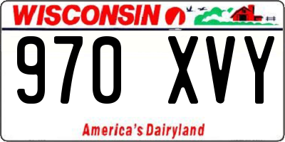 WI license plate 970XVY