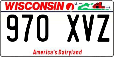 WI license plate 970XVZ