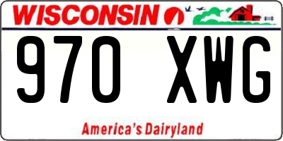 WI license plate 970XWG