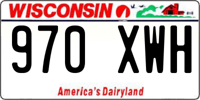 WI license plate 970XWH