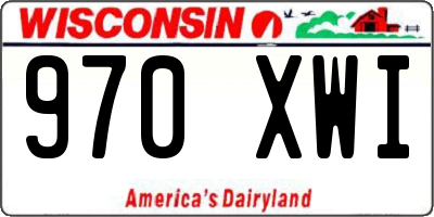 WI license plate 970XWI