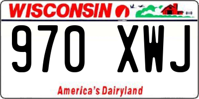 WI license plate 970XWJ