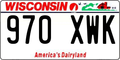 WI license plate 970XWK