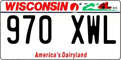 WI license plate 970XWL