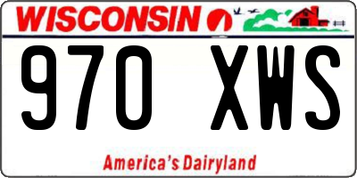 WI license plate 970XWS