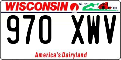 WI license plate 970XWV