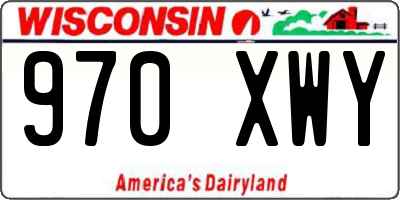 WI license plate 970XWY