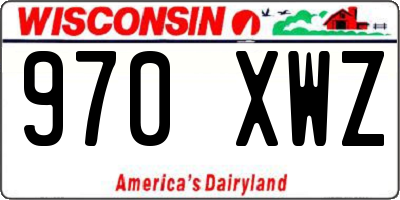 WI license plate 970XWZ