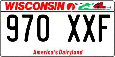 WI license plate 970XXF