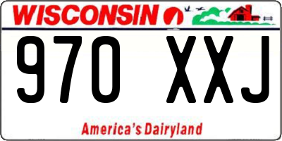 WI license plate 970XXJ