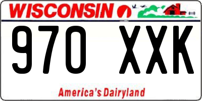 WI license plate 970XXK