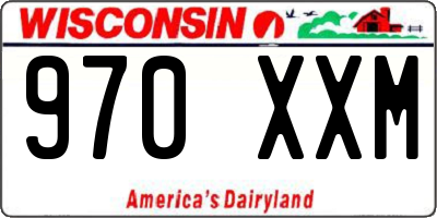 WI license plate 970XXM