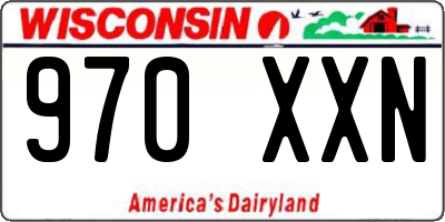 WI license plate 970XXN