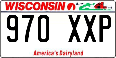 WI license plate 970XXP