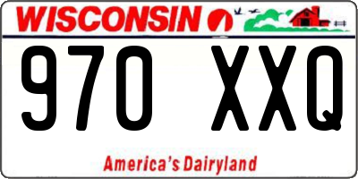 WI license plate 970XXQ