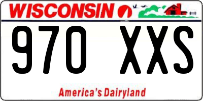WI license plate 970XXS