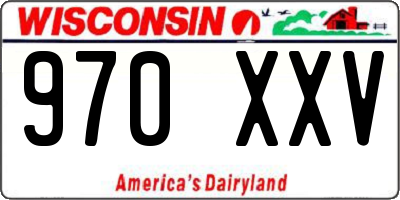WI license plate 970XXV