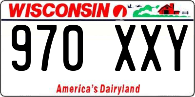 WI license plate 970XXY