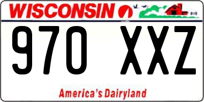 WI license plate 970XXZ
