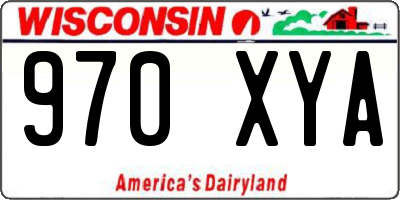 WI license plate 970XYA