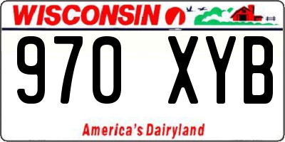 WI license plate 970XYB