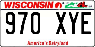 WI license plate 970XYE