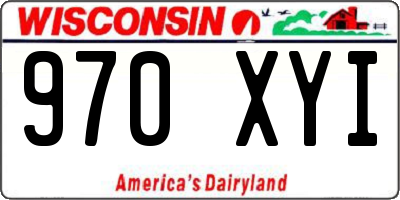 WI license plate 970XYI