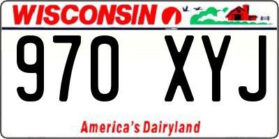 WI license plate 970XYJ