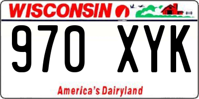 WI license plate 970XYK