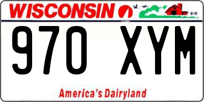 WI license plate 970XYM