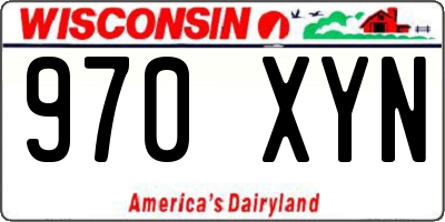 WI license plate 970XYN
