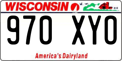 WI license plate 970XYO