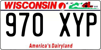 WI license plate 970XYP