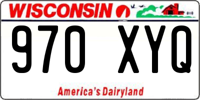 WI license plate 970XYQ