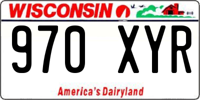 WI license plate 970XYR