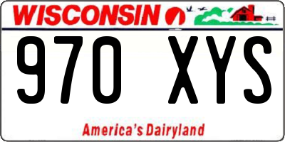 WI license plate 970XYS