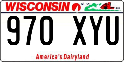 WI license plate 970XYU
