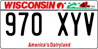WI license plate 970XYV