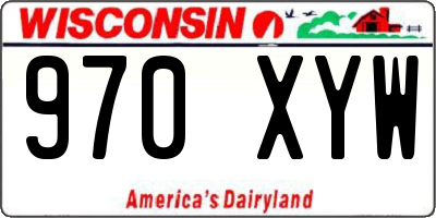 WI license plate 970XYW