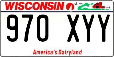 WI license plate 970XYY
