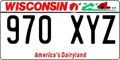 WI license plate 970XYZ